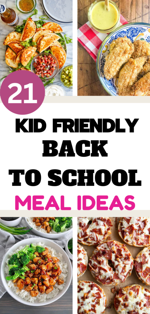 back to school meal ideas