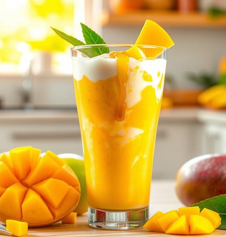 4 Ingredient mango smoothie