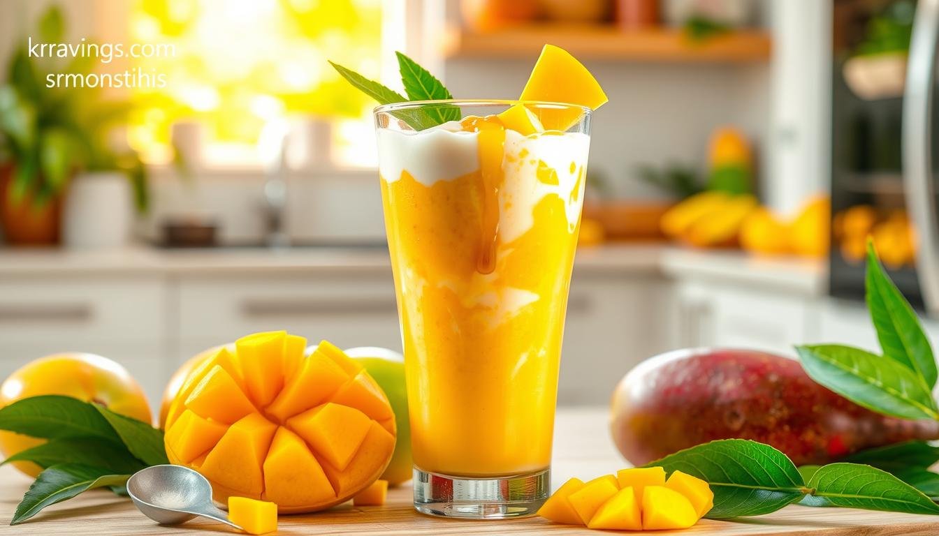 4 Ingredient mango smoothie