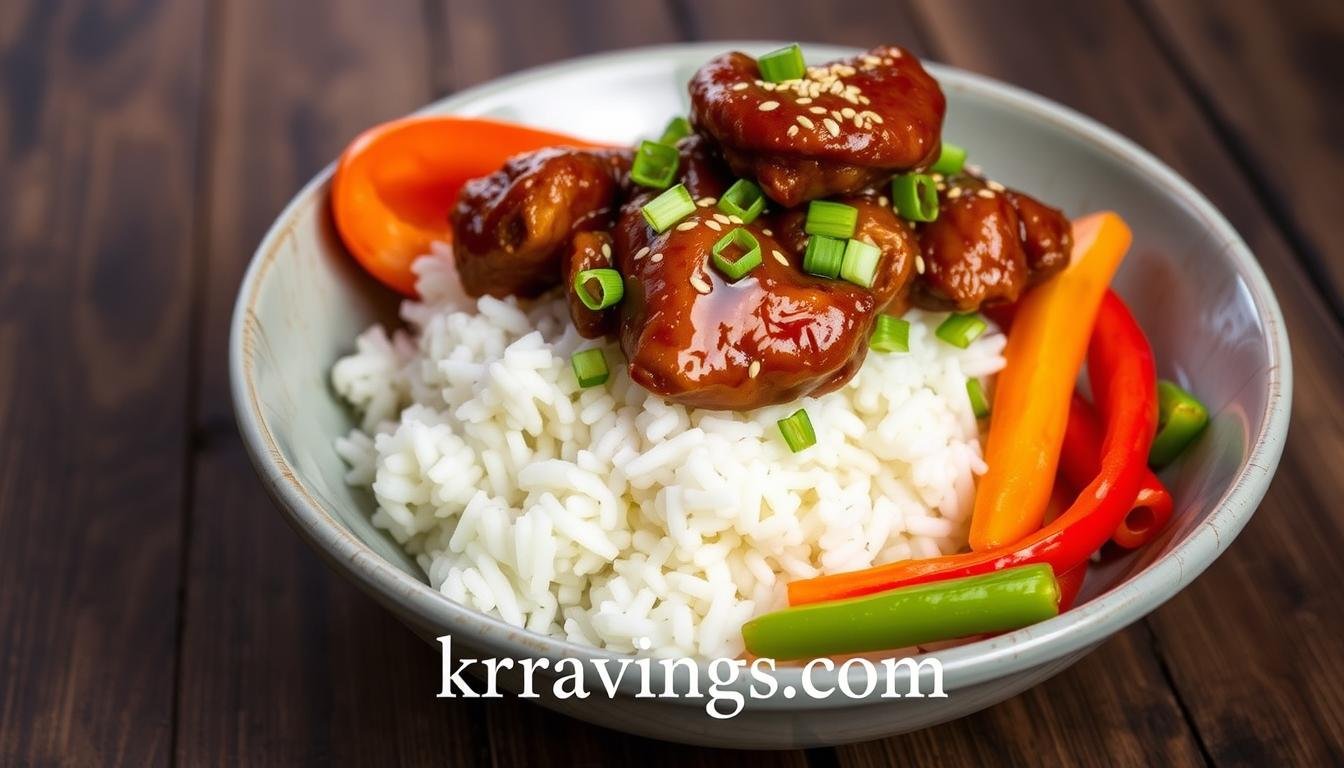 Sticky Chicken Rice Bowls Recipe