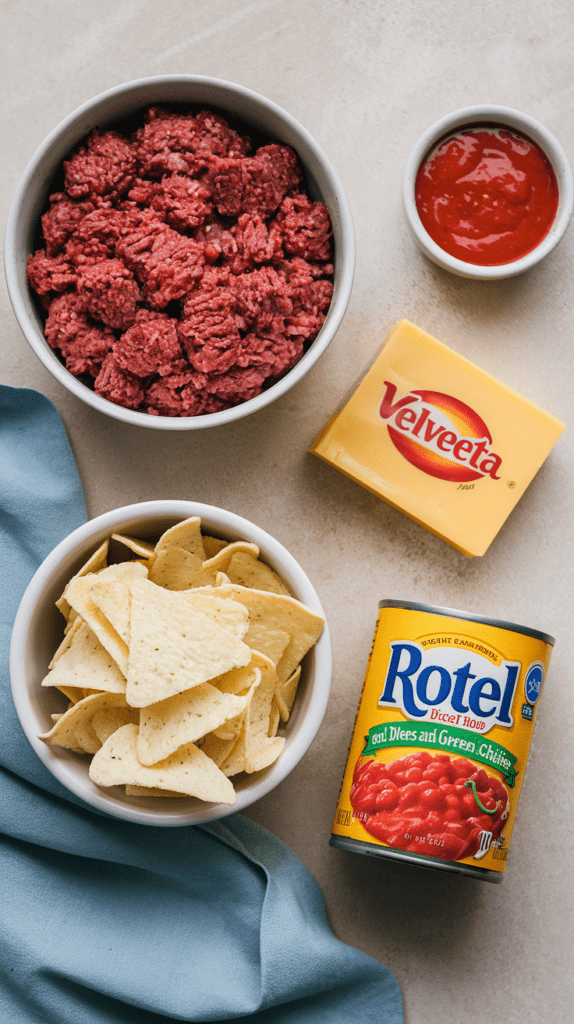 ingredients for rotel dip recipe