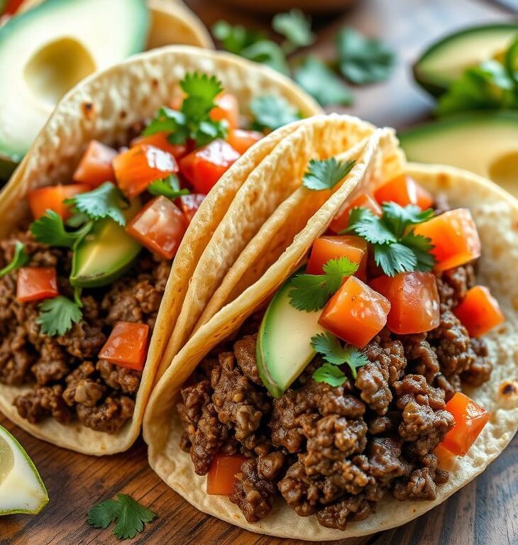 ground beef tacos