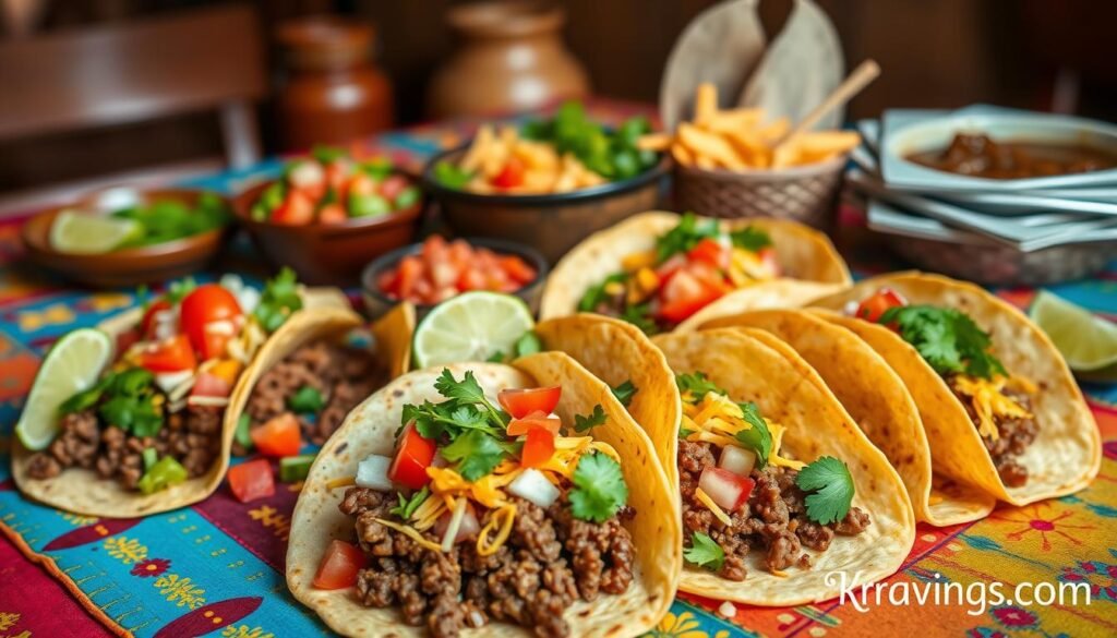 taco Tuesday with ground beef tacos